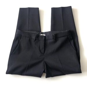 Miu Miu Classic Flat Front Black Dress Pants 44/8